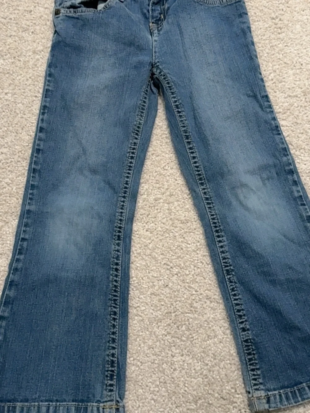 Ralph Lauren Girls Bootcut Jeans Kids Size 6 Blue Denim Cotton Medium Wash 16.5